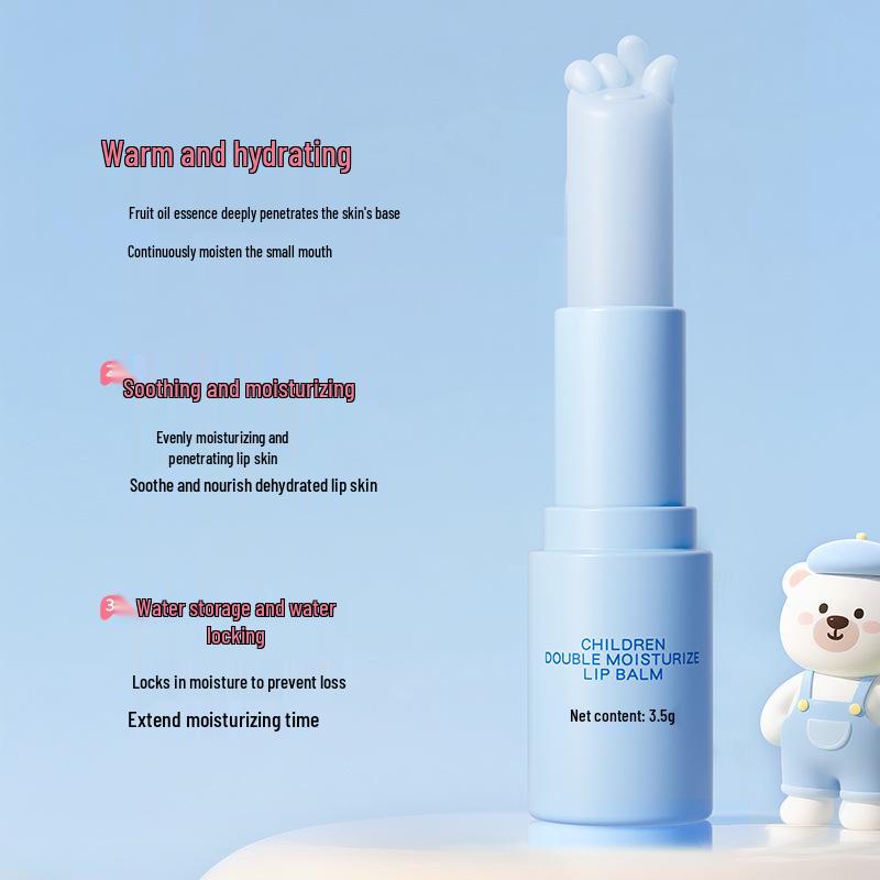 Audo Kids  Lip Care: Double Moisturizing Lip Balm for Boys - Nourishing Protection Against Dryness and Cracking