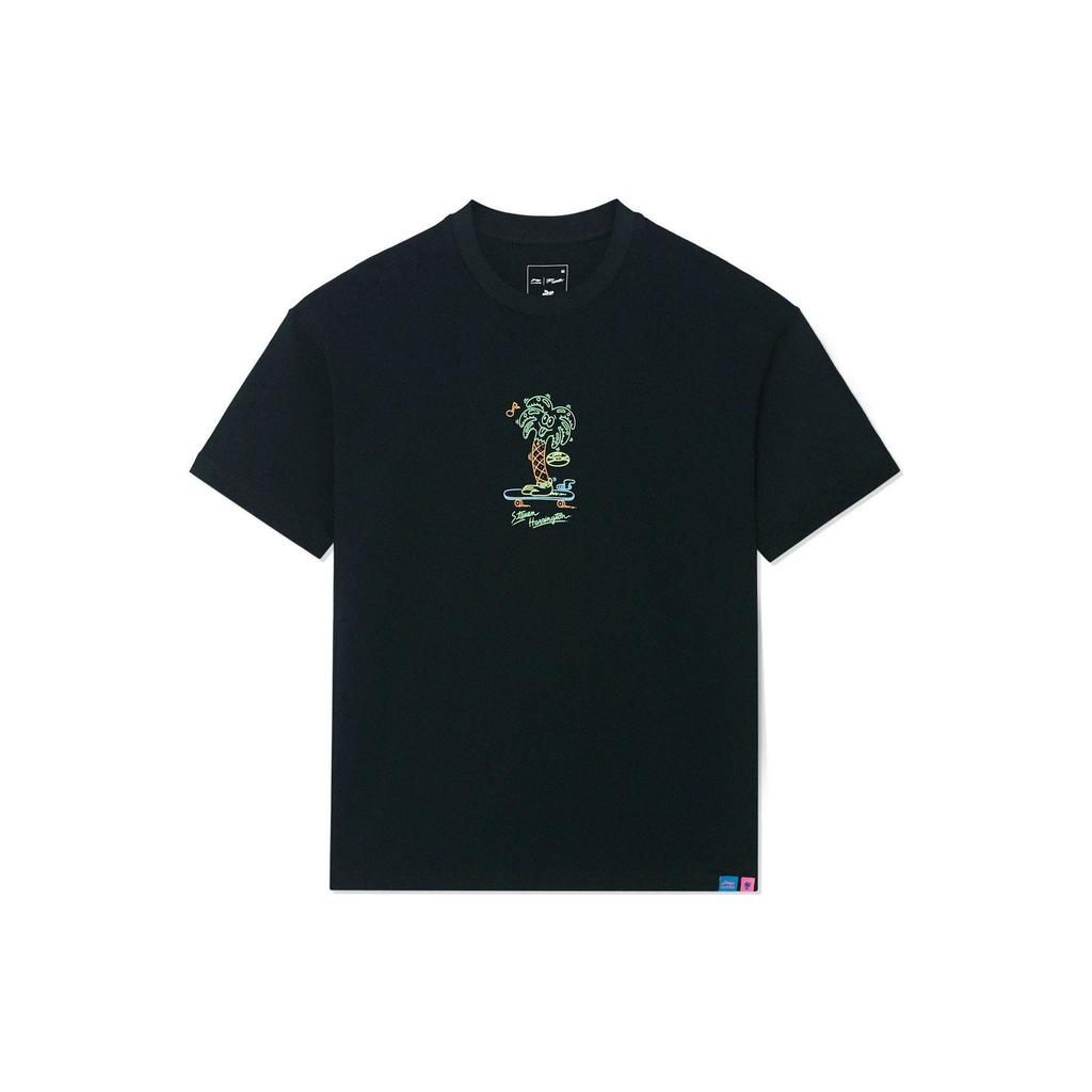 Li Ning x Steven Harrington T Shirt Unisex Black AHSSC49-1
