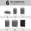 3/6PCS Portable Lightweight Suitcase Pouch Compressed Packing Cubes Travel Storage Bag Set With Shoe Bag Mesh Visual