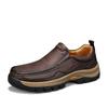 Men's Hand-Stitched Fashion Loafers Solid Color Low-Top Casual Shoes Simple Trendy Slip-On Sneakers Daily Office Business Shoes