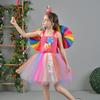 Rainbow Tutu Dress Cute Chicas Sweet Lollipop Cosplay Dress Up Purim Festival Celebration Costume Candy Design Enfant Clothes