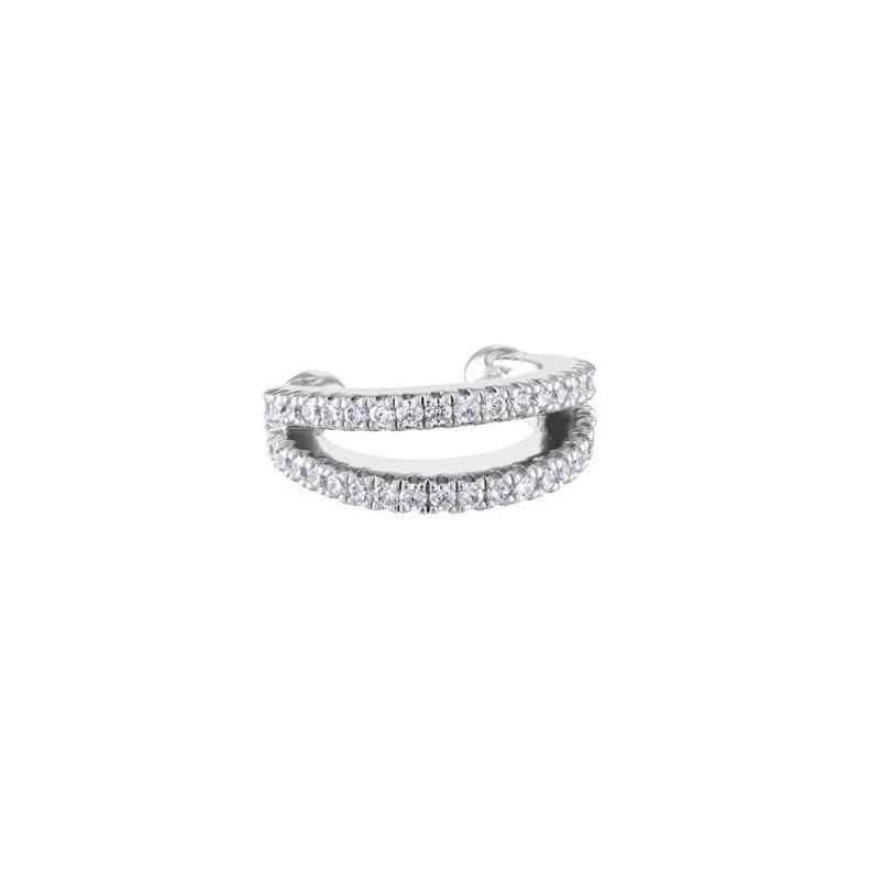 

CRMYA Luxury Gold Silver Filled Clip Earring For Women Full CZ Zircon Big Circle Men s Ear Cuff Jewelry Clip On Ear