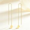 Accessories Simple Tassel Long Earrings Earrings Long Chain Pendant Square Earrings Stainless Steel Gold-plated Stud Earrings Women