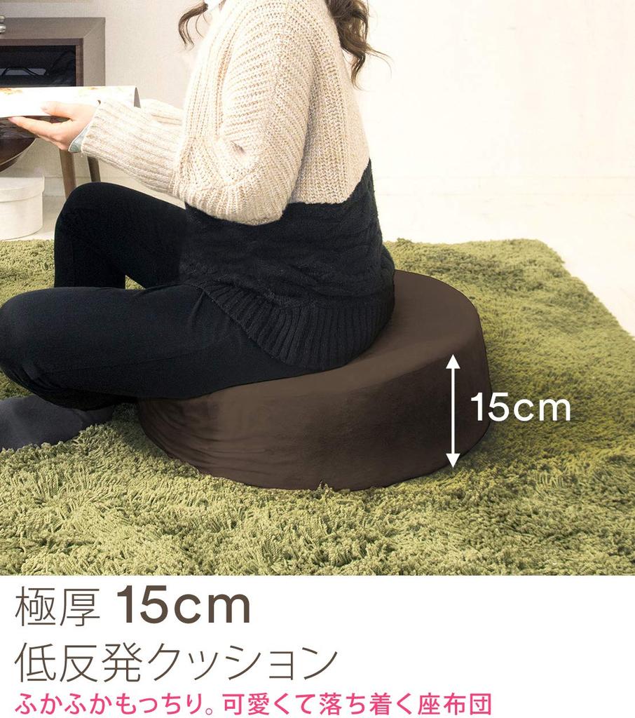 Miyatake Seisakusho Living Room Cushion Amaretto Width 45 X Depth 40 X Height 15cm Ivory 15cm Thick Memory Foam Cushion CN-60RIV