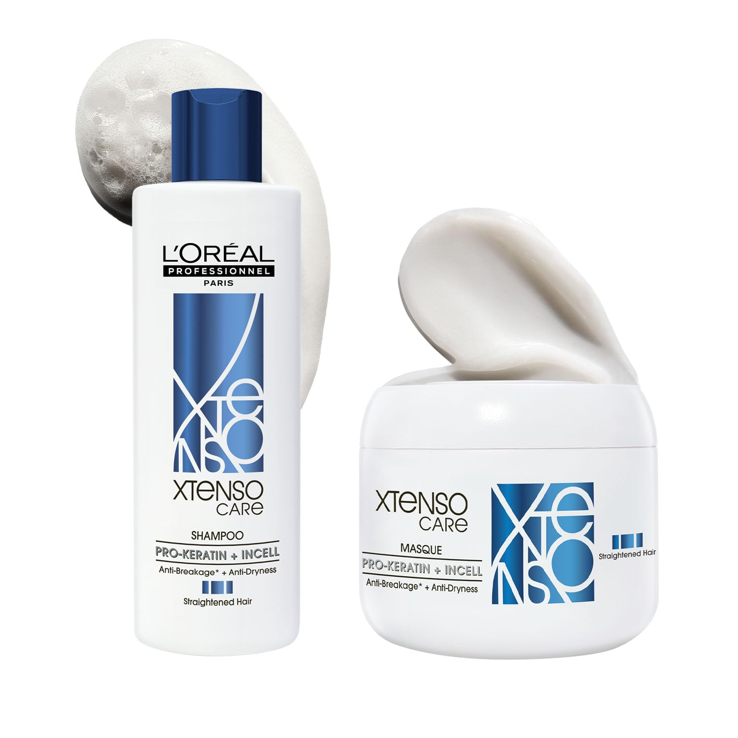 L Oréal Professionnel Paris Xtenso Care Shampoo For Straightened Hair, 250 Ml |Xtenso Care Mask, 196 Gm | Shampoo & Mask For Starightened Hair, Pac
