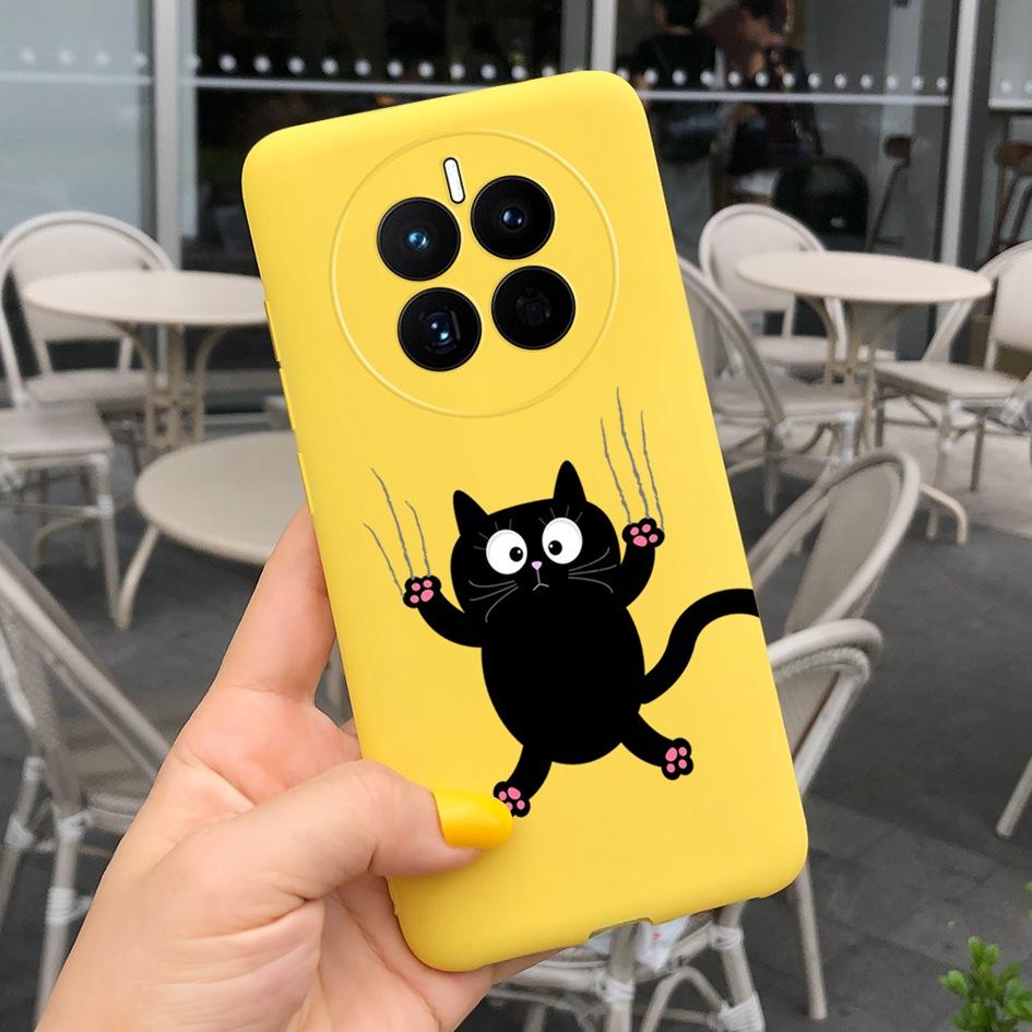 For Huawei Mate 50 Pro Case 2022 Cute Cartoon Cat Painted Soft TPU Protective Cover For Huawei Mate50 Pro DCO-LX9 CET-LX9 Fundas