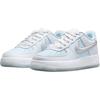 Nike Air Force 1 Slip Resistant Cushioning Low top Kids' Skateboarding Shoes Silver Blue Sneakers HQ3249-043