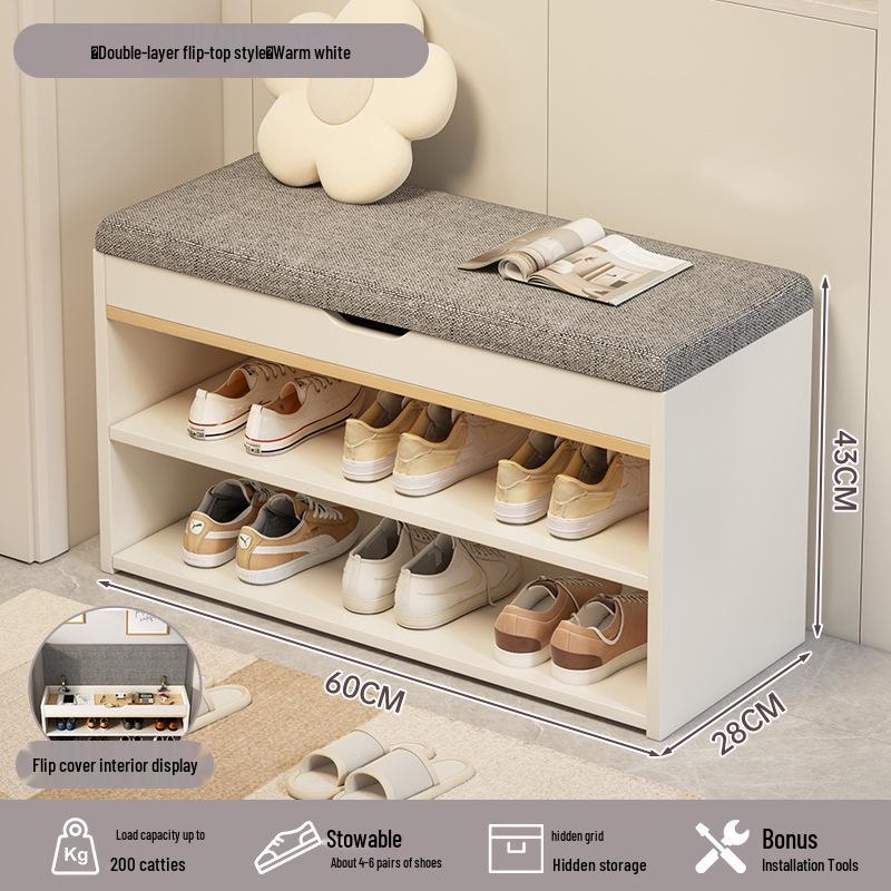 

Табурет для переобувания и шкаф для хранения: Прихожая, обувница, скамья и встроенный шкаф для дома Large Capacity Shoe-changing Stool