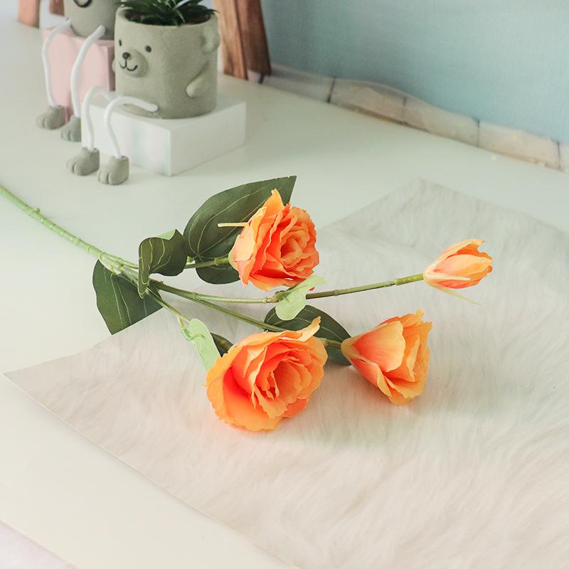 

3pcs Artificial Silk Flower Arrangements Bulk Pre-Assembled Wedding Backdrop Kit for Photography & Event Decor Wholesale помаранчевий