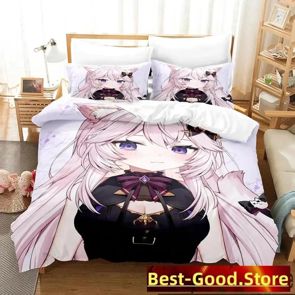Top Anime Nyatasha Nyanners Bedding Set Printed Bed Set With Pillowcase Bed Duvet Cover Soft Single Double Queen Super King Size