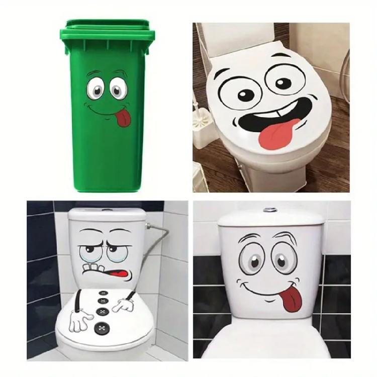 Easy Peelable Stick Smiling Face Stickers 4PCS Premium Decals For Electronics Game Controllers Phone Backs Easy Removal