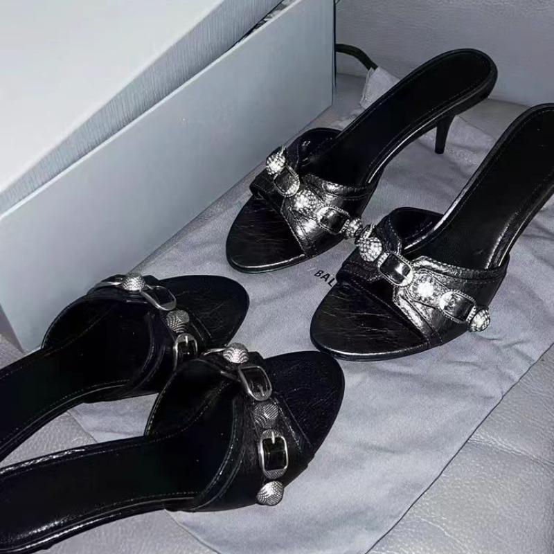 2025 New Brand Women's Shoes Sexy Black High Heels Sharp Pointed Suede Pumps Elegant Shallow Mouth Etiquette Shoes Mujer Zapatos