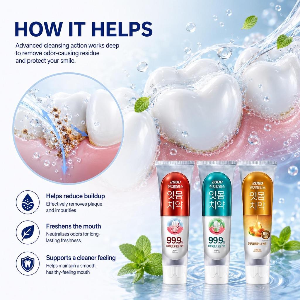 Aekyeong 2080 Toothpaste Set 3 Tubes