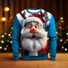 Autumn and Winter Men's Christmas 3D Printed Crew Neck Fashion Versatile Trend Breathable Casual Hoodies & Sweatshirts (men’s)