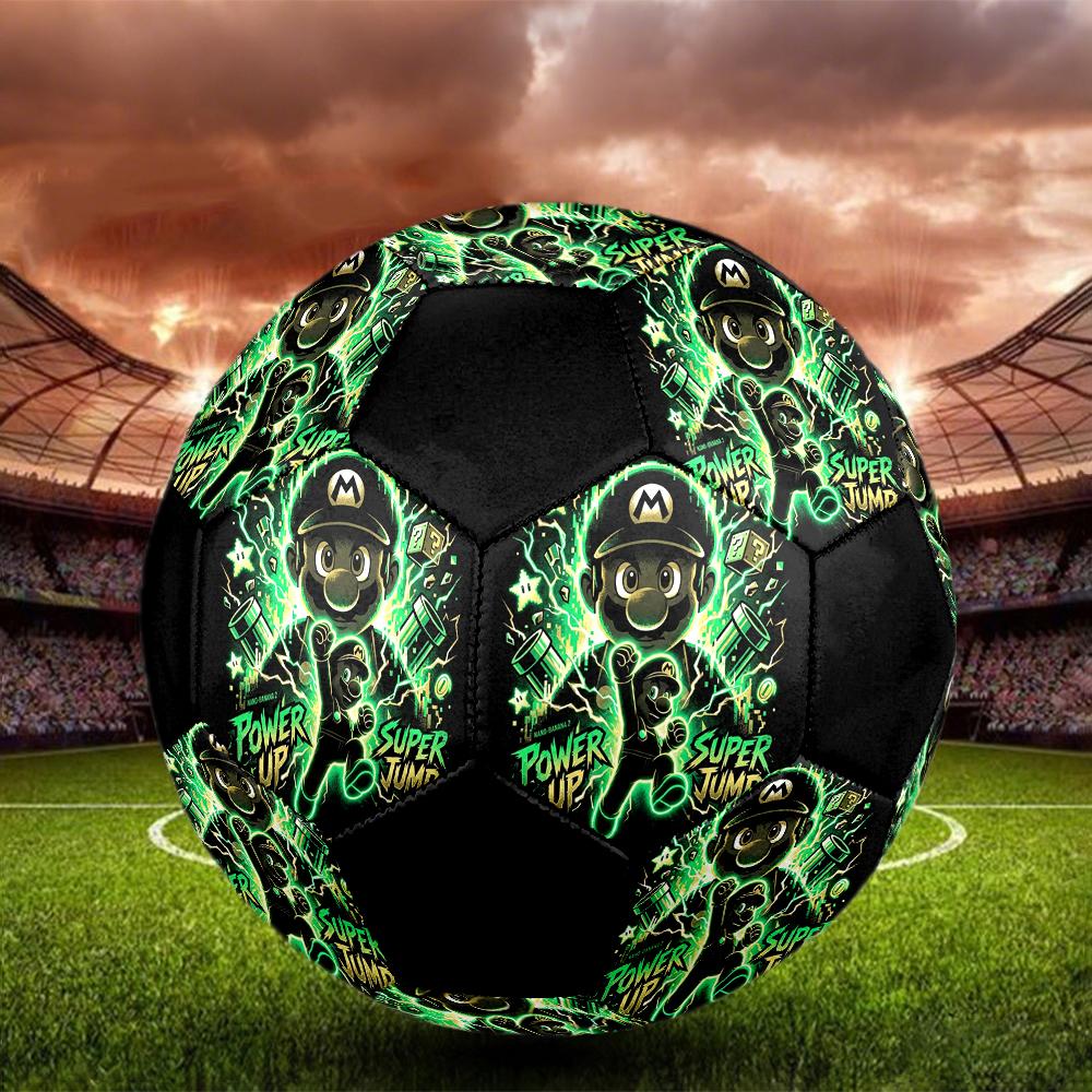 1pc Super Mario Game Cartoon Football Soccer Ball Size 5 Indoor Soccer Ball Fashion Colorful Backyard Game -Great For Sports Fans Gift HE50