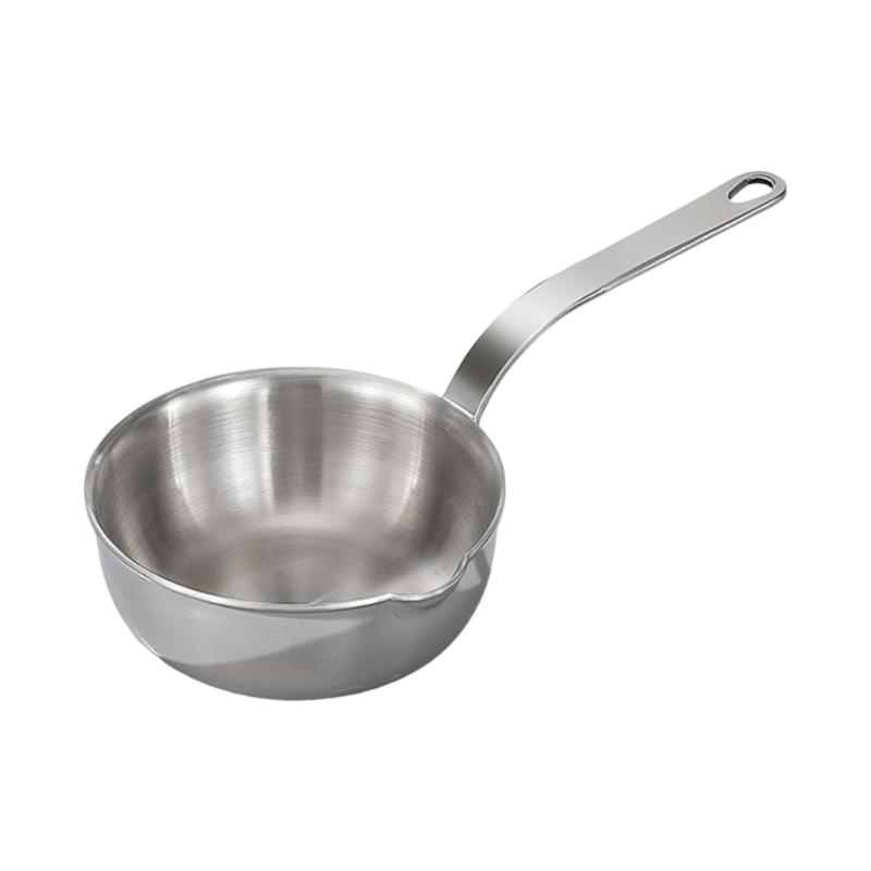

Professional Cooking Pan With Oil Pouring Spouts Flat Bar Grip 304 Stainless Steel Easy to clean Design 1