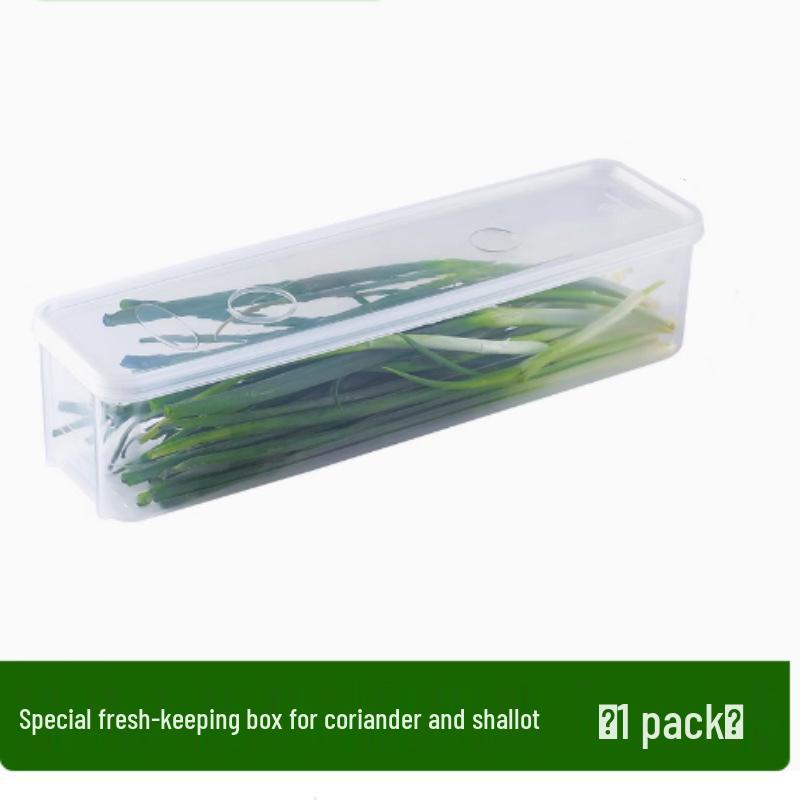 Coriander & Shallot Storage Box Set: Refrigerator Root Preserver, Thickened Noodle Box & Sealed Egg Container.