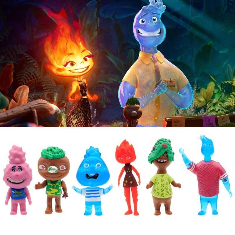 Crazy Element City Sammelfiguren-Set mit 6 PVC-Anime-Modellen