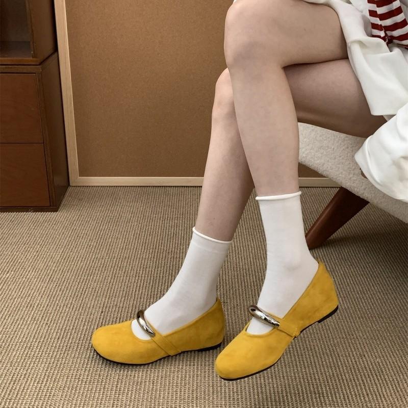 French retro round head 2025 Mary Jane shoes single shoes women's spring new breathable and lightweight single shoes small leather shoes casual shoes