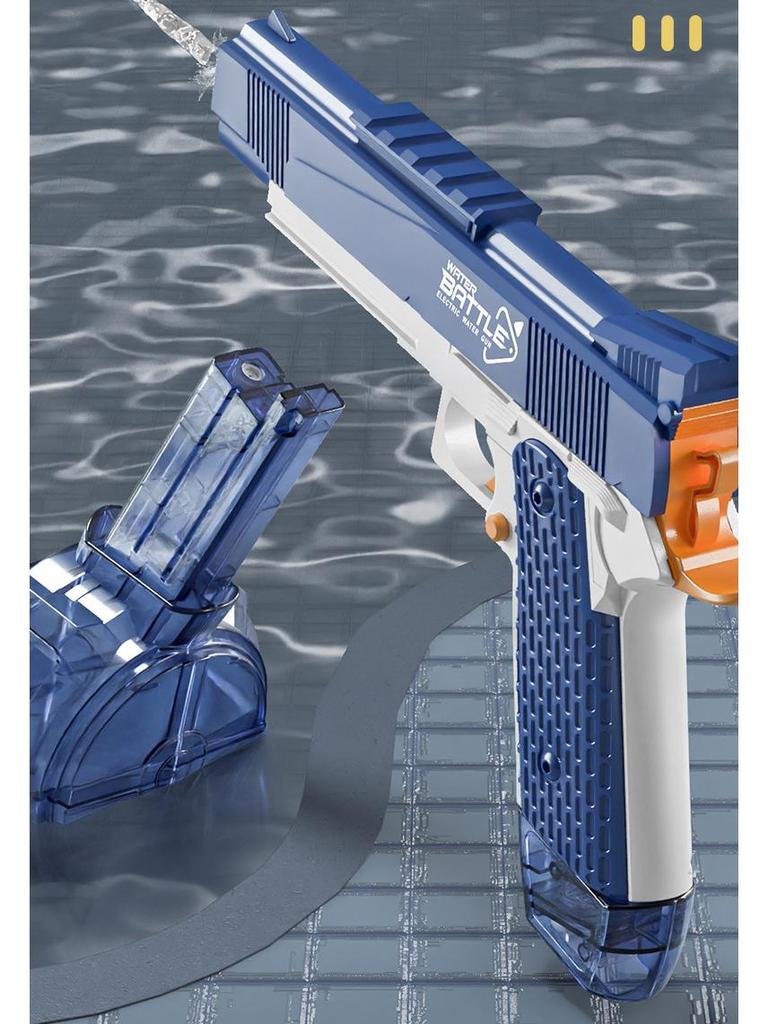 1911 Electric Toy Water Gun: Fully Automatic, Continuous Fire, LED Lights. Ideal for Festivals, Team Building, and Pool Fun.