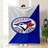 Toronto Blue Jays Logo Decke Design Gemustertes Plaid, Flanell, für alle Jahreszeiten geeignet, Heimdekoration, warm und kuschelig
