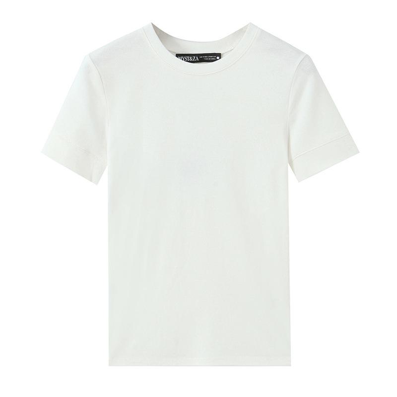 

Spring 2026 Casual Versatile Short Sleeve T-shirt Large белый