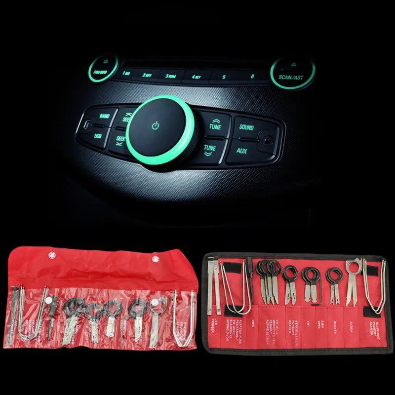 20pcs Car Radio Removal Tool Kit Auto Audio CD Player DVD Navigation Interior Disassembly Repair Tool