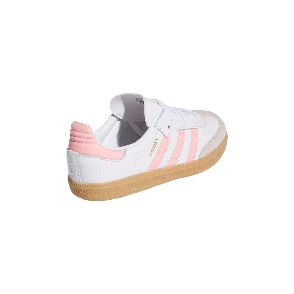 Adidas Samba OG C Weiß Semi-Pink Spark Kinder-Sneaker Wolkenweiß Gummi JP5484
