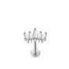 1 Adet Çiçek Tragus Piercing Küpe Ucu İçten Dişli 316L Cerrahi Çelik Takı