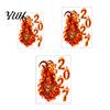 2027 New Year Decorations of Goat Window Cling, Lunar Zodiac Glass Auspicious Ornaments Sticker, Flame Style Spring Festival Door Decor for Home Shop