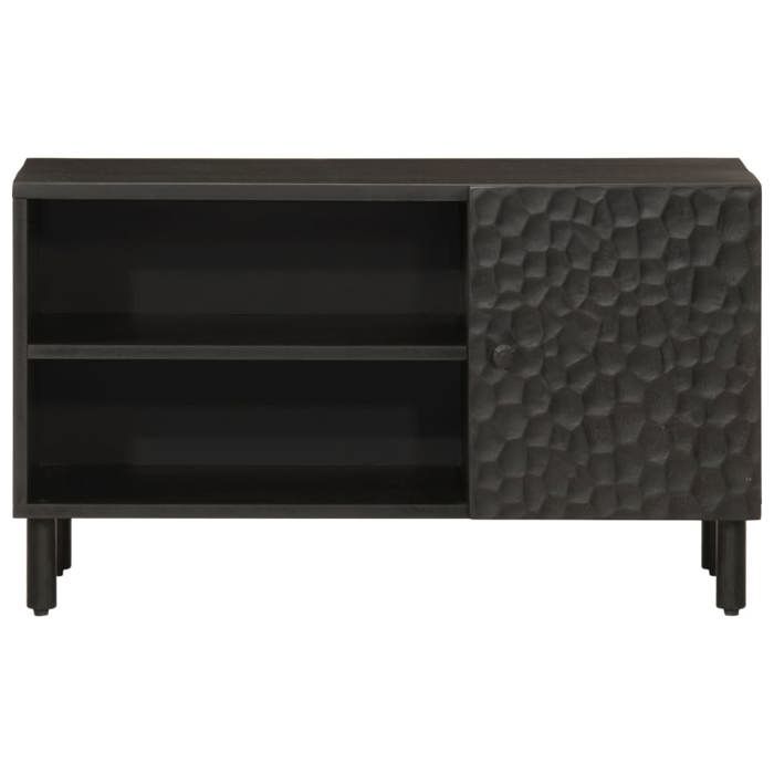 VidaXL TV Cabinet, Television Stand with Legs, TV Unit with Storage Living Room, Modern, Black Wood 356834