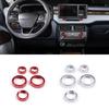Colorful Car Center Control Air Conditioner Switches Cover Trims Button Rings