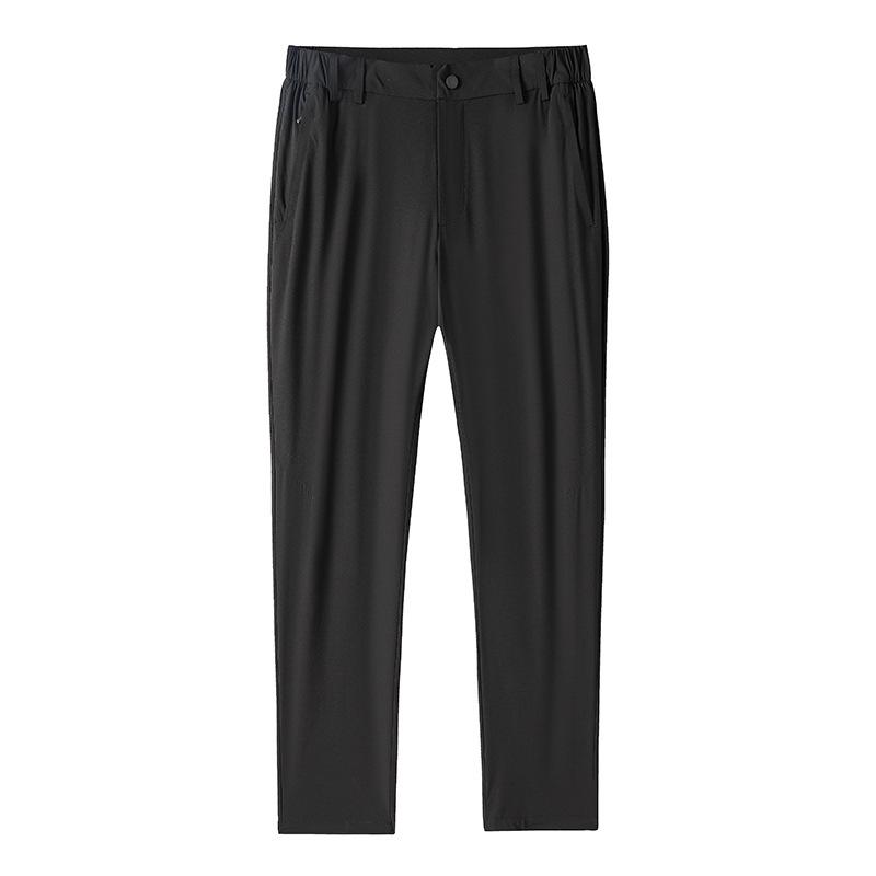 Plus Size Quick-Dry Antibacterial Casual Cargo Pants: Breathable, High Elasticity, Straight-Leg for Summer