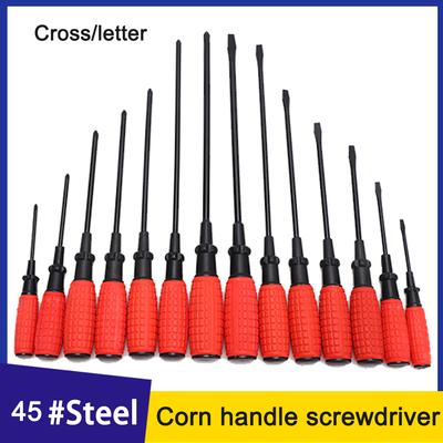 Rubber-coated Anti-slip Handle Word Cross Strong Magnetic 45# Steel Screwdriver 2/3/4/5/6/8 Inch