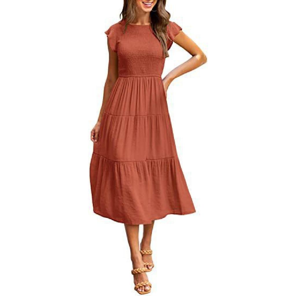 New Year Summer Vacation Beach Music Festival Commuting Work Comfortable Sexy Elegant Women'S Fashion Printed Dress