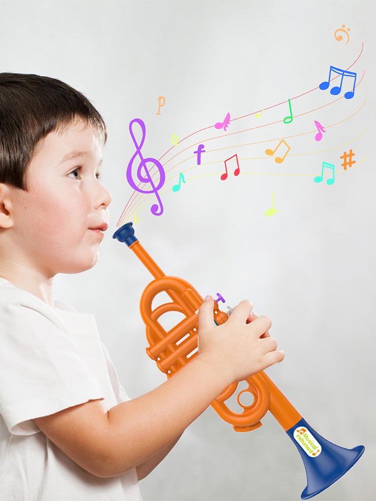 Musical Toys for Kids Boys Educational Simulated Trumpet Instruments Toy Simulated Trumpet Instrument for Kids Child Toddler