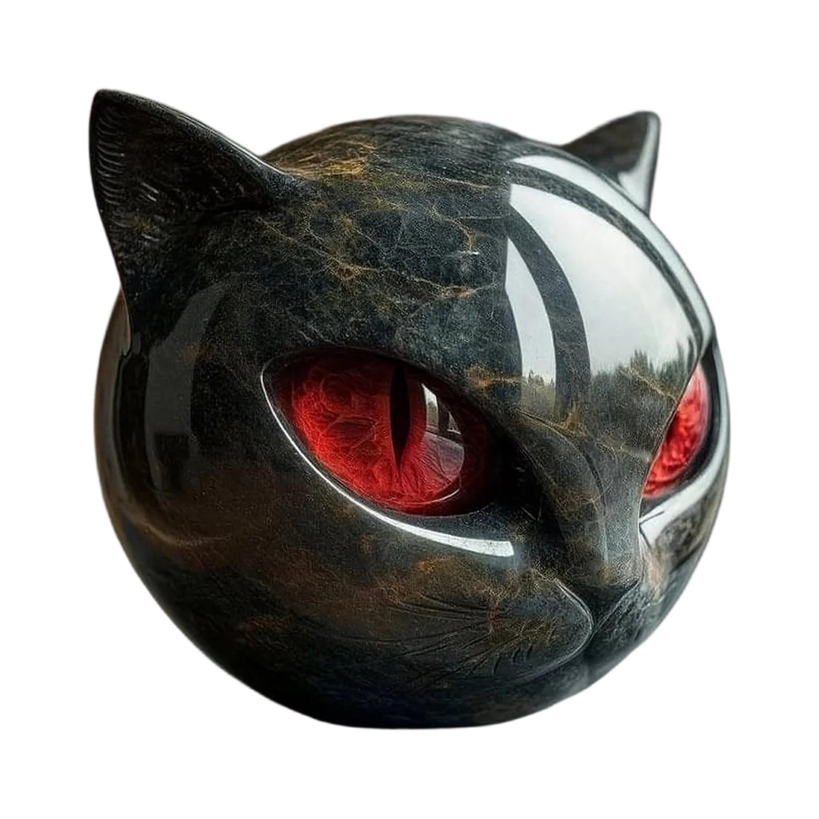 

Luxury Black Cats Stone Sculpture,Elegant Home Décor & Gift-Ready Art Piece, Gifts For Cat Lovers Women Men One Size червоний