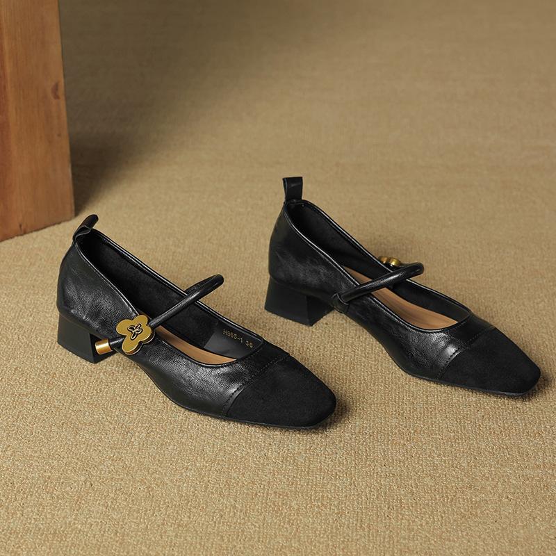 High heels femininity senior not tired feet single shoes 2025 new spring beautiful evening with skirt shoes light brown black