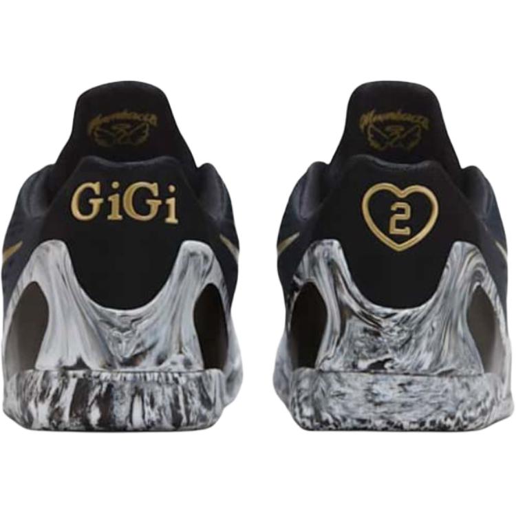 New Nike Kobe 9 Anti Slip Wear Resistant Low Top Children's Basketball Shoes Black White Unisex FV3607-002