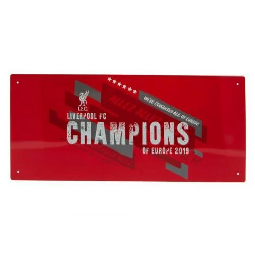 Liverpool FC Champions Of Europe Metal Street Sign