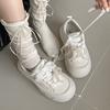White high-end sense, small thick-soled white shoes, women's 2025 new summer skirt heightening casual board shoes