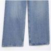 Women's Fashion Slim Fit High Waist Denim Pant Rhinestone Embellished Jeans Street Blue Wash Solid Color Casual Wide Leg Jean 2025 Spring