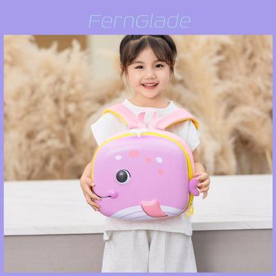 Adorable Cartoon Whale Hard Shell Kids Backpack For Boys And Girls Perfect For Kindergarten