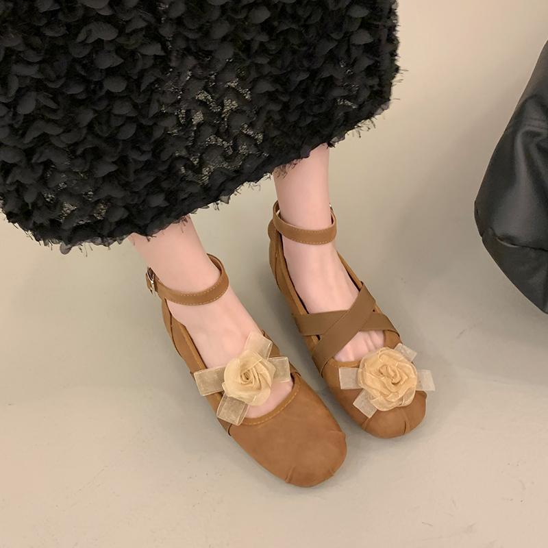 Fashion French Style Cheongsam Inner Heightening Chinese Mary Jane Women's Shoes Autumn Skirt Gentle Fairy Shoes French Evening Single