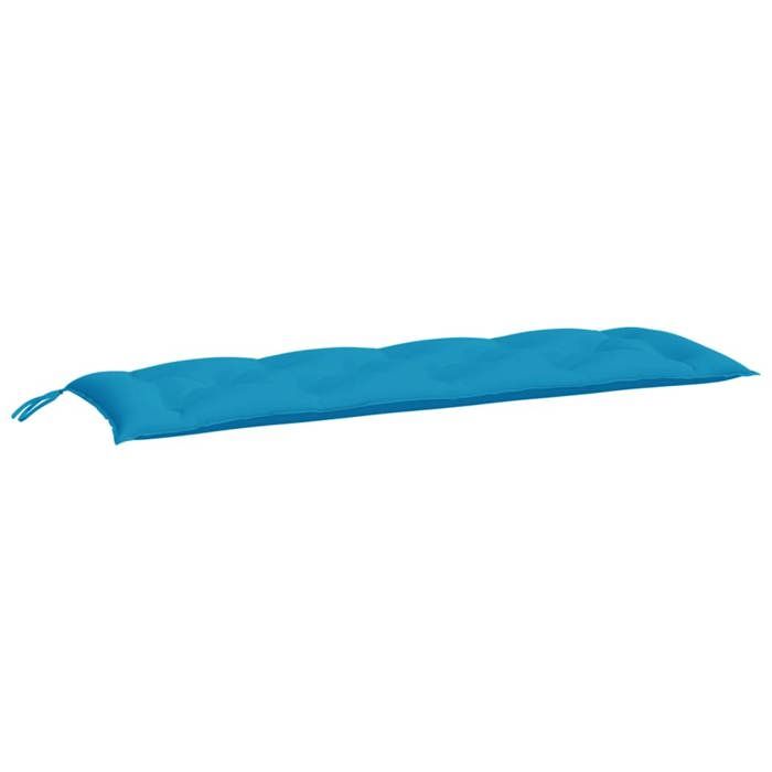 VidaXL Coussin de Banc de Jardin, Revêtement de Banc avec Jeux de Cordes, Coussin d'Extérieur Imperméable, Bleu Clair 361606