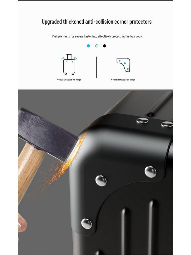 20" Vintage Durable Trolley Suitcase - Large Capacity Travel Case for Students