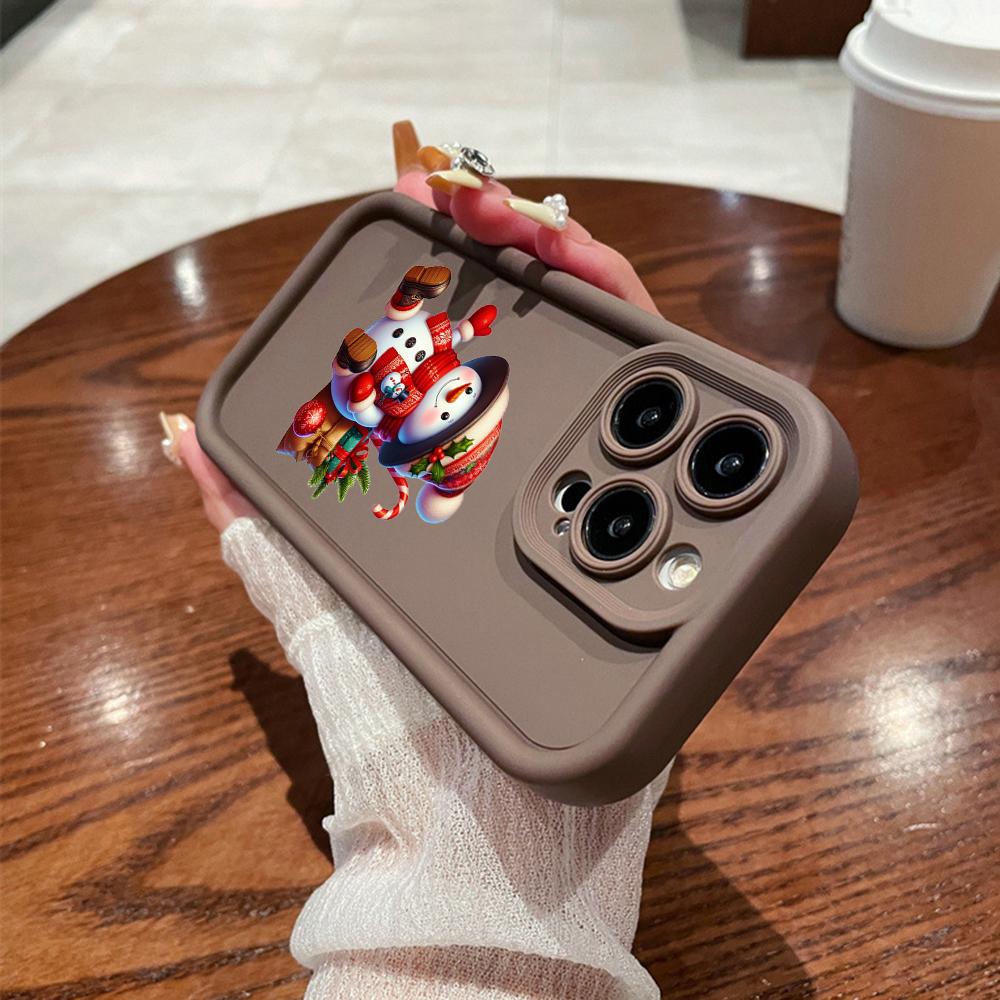 N101 Merry Christmas Art Soft Angel Eyes Phone Cases for iPhone 16 15 14 13 11 Pro Max 8 7 6s Plus 12 Mini XR XS Max SE Shockproof Cover