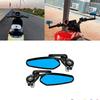 Motorcycle Rearview Mirror Wide Angle View Anti Shake Design Improved Safety For Commuting And Tourings