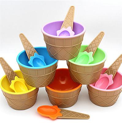 Ice Cream Cup Couples Bowl Gifts Dessert Container Holder With Spoon Best Children Supply ADM