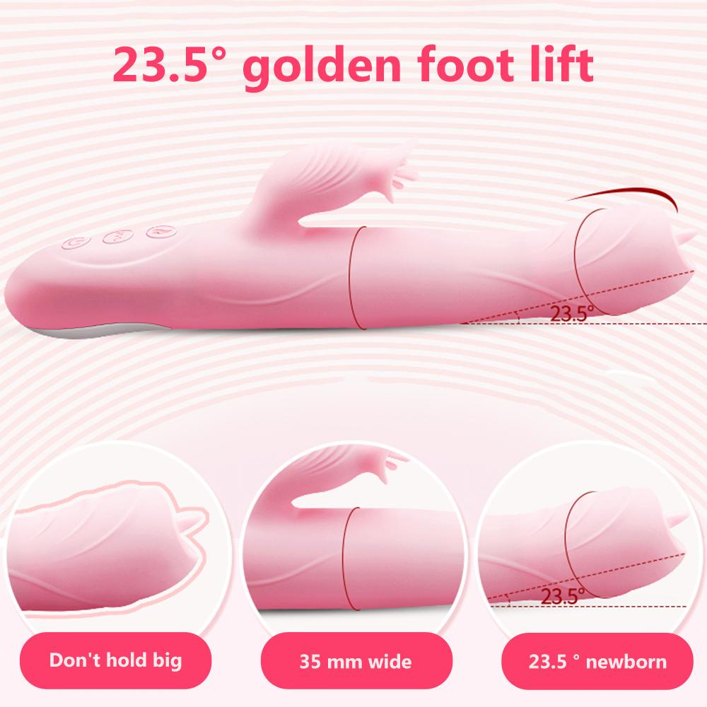 7 Frequency Automatic Retractable Tongue Licking Vibrator Smart Heating Female Masturbation Vibrator Adults Sex Toys For